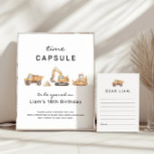 建築誕生日タイムカプセル標識 ポスター