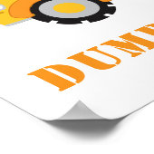 建築誕生日ダンプギフトはこちらパーティー記号 ポスター (角)