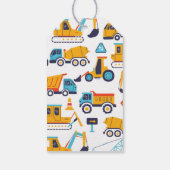 建築誕生日ダンプトラックパーティーありがとう ギフトタグ (裏面)