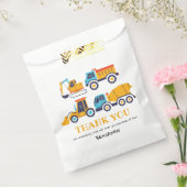 建築誕生日ダンプトラックパーティーありがとう フェイバーバッグ (封をした状態)