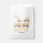 建築誕生日ダンプトラックパーティーありがとう フェイバーバッグ (正面)