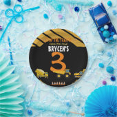 建築誕生日ダンプトラックパーティー紙プラット ペーパープレート (パーティー)