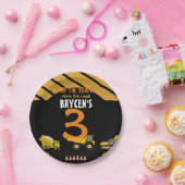 建築誕生日ダンプトラックパーティー紙プラット ペーパープレート (パーティー)