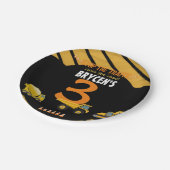 建築誕生日ダンプトラックパーティー紙プラット ペーパープレート (アングル)