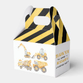 建築誕生日ダンプトラックパーティー フェイバーボックス (裏面サイド)