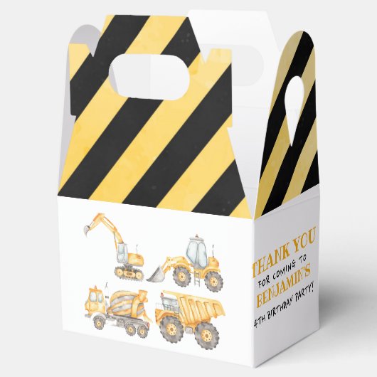 建築誕生日ダンプトラックパーティー フェイバーボックス (オープン)
