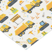 建築誕生日テーブルランナー – イエローダンプ ショートテーブルランナー (コーナー)