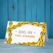 建築誕生日テーブルランナー – イエローダンプ プレイスカード