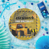 建築誕生日トラック ペーパープレート (パーティー)