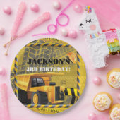 建築誕生日トラック ペーパープレート (パーティー)