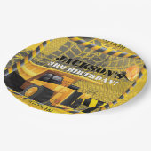 建築誕生日トラック ペーパープレート (アングル)