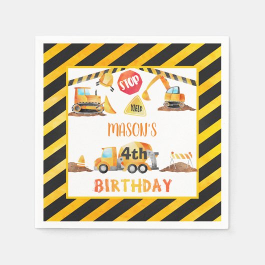 建築誕生日ナプキン – W スタンダードカクテルナプキン (正面)