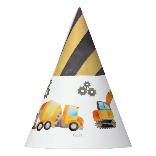 建築誕生日ハット用建築パーティー パーティーハット (左)