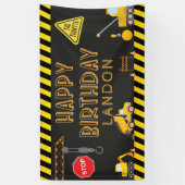 建築誕生日ハッピーバースデー 横断幕 (縦)