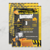 建築誕生日バガー 招待状 (正面/裏面)