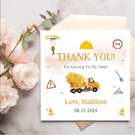 建築誕生日パーティーありがとう スタンダードカクテルナプキン