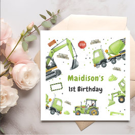 建築誕生日パーティーありがとう スタンダードカクテルナプキン