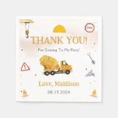 建築誕生日パーティーありがとう スタンダードカクテルナプキン (正面)