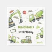 建築誕生日パーティーありがとう スタンダードカクテルナプキン (正面)