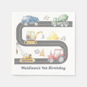 建築誕生日パーティーありがとう スタンダードカクテルナプキン (正面)