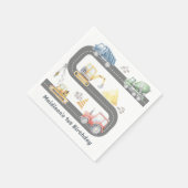 建築誕生日パーティーありがとう スタンダードカクテルナプキン (角)