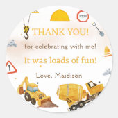 建築誕生日パーティーありがとう ラウンドシール (正面)