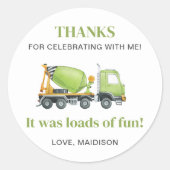 建築誕生日パーティーありがとう ラウンドシール (正面)