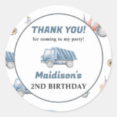 建築誕生日パーティーありがとう ラウンドシール (正面)