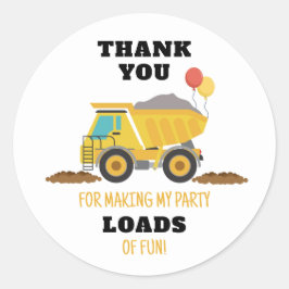 建築誕生日パーティーのお願い ラウンドシール