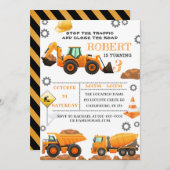 建築誕生日パーティーの招待テンプレート 招待状 (正面/裏面)