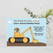 建築誕生日パーティーの招待 招待状 (スタンド正面)