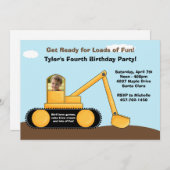 建築誕生日パーティーの招待 招待状 (正面/裏面)