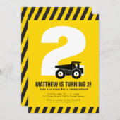 建築誕生日パーティーの招待 招待状 (正面/裏面)