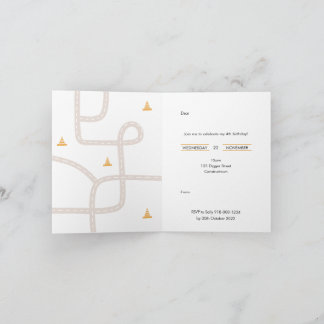 建築誕生日パーティーへの招待 招待状