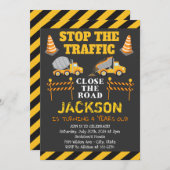 建築誕生日パーティーへの招待 招待状 (正面/裏面)