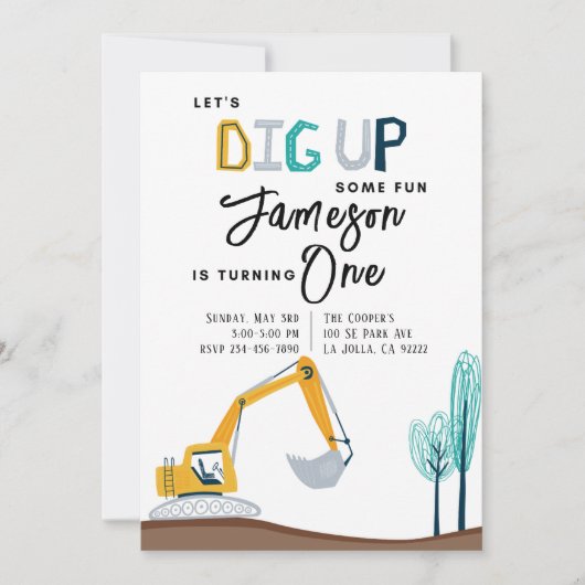 建築誕生日パーティーへの招待 招待状 (正面)