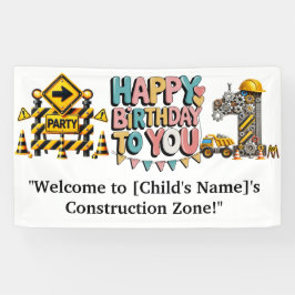 建築誕生日パーティーへようこそ 横断幕