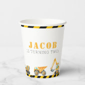 建築誕生日パーティーウォーター色紙カップ 紙コップ (裏面)