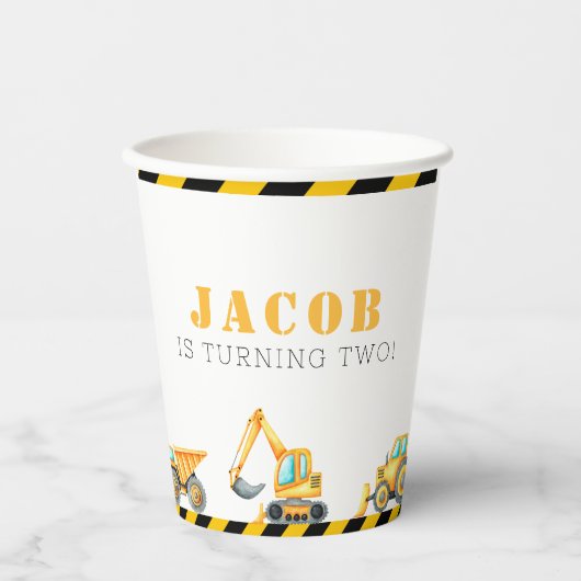 建築誕生日パーティーウォーター色紙カップ 紙コップ (正面)