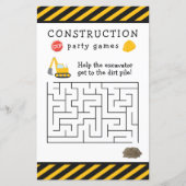 建築誕生日パーティーキッズボーイアクティビティシート (正面)