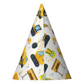 建築誕生日パーティーハット – イエローダンプ パーティーハット (裏面)