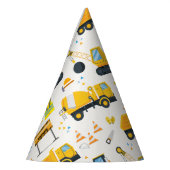 建築誕生日パーティーハット – イエローダンプ パーティーハット (左)