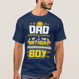 建築誕生日パーティーパパの誕生日ボーイ Tシャツ