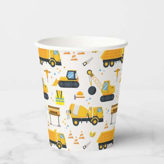 建築誕生日パーティー紙カップ – イエローデュ 紙コップ (正面)