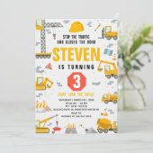 建築誕生日パーティー編集可能招待状 招待状 (スタンド正面)