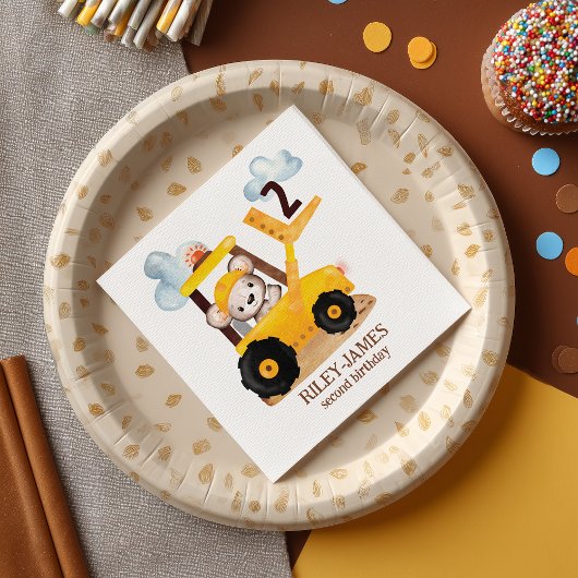 建築誕生日パーティー スタンダードカクテルナプキン