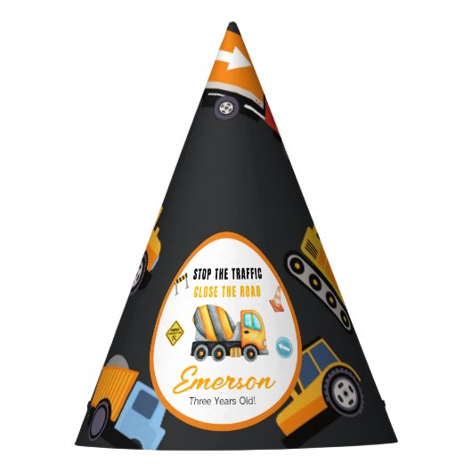 建築誕生日パーティー パーティーハット (正面)