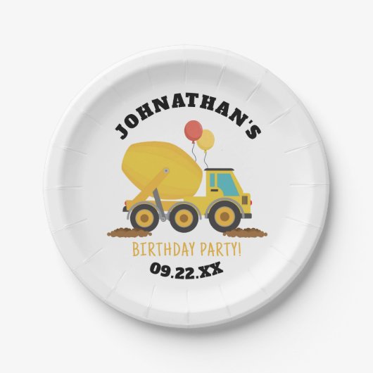 建築誕生日パーティー ペーパープレート (正面)