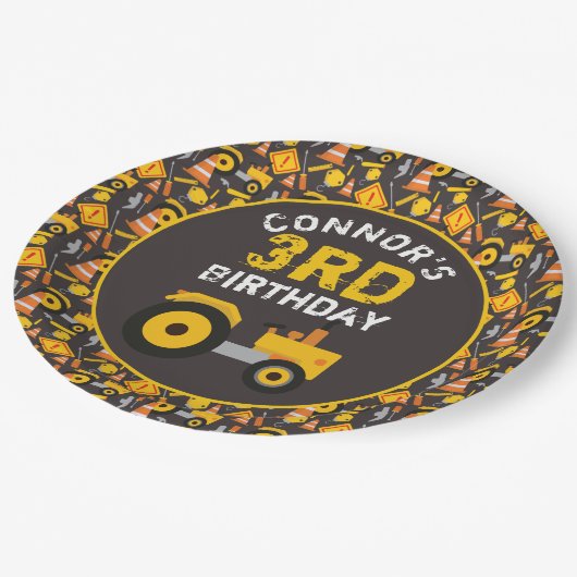 建築誕生日パーティー ペーパープレート (アングル)