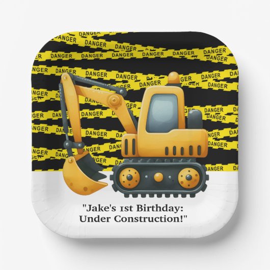 建築誕生日パーティー ペーパープレート (正面)